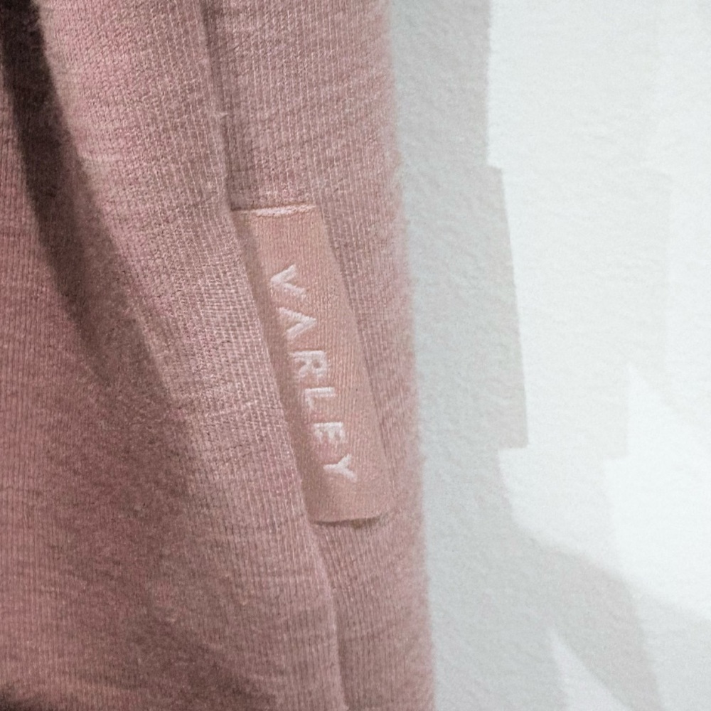 Varley Hannah Beige Cowl Neck Double Soft Sweat Top Oversized - Picture 9 of 10